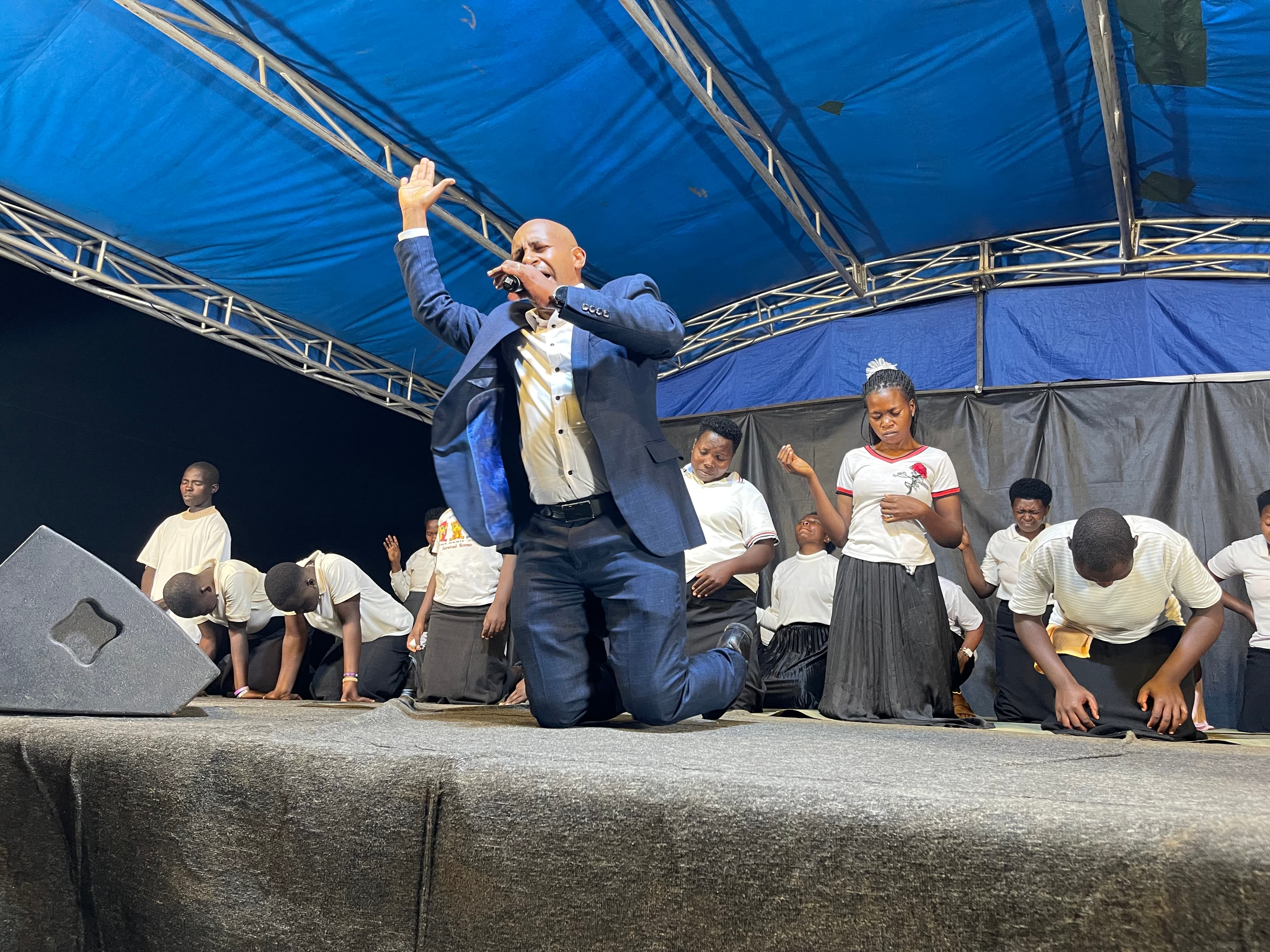 Pastor Gerald praying