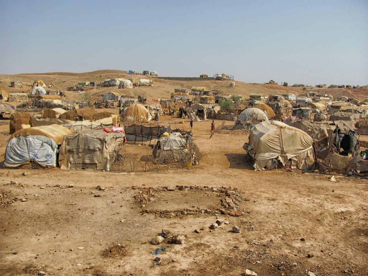 a refugee camp